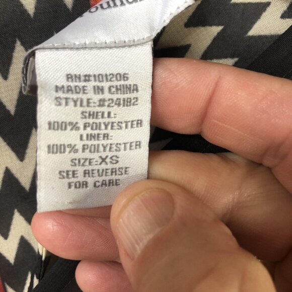 Soft Surroundings Dress Womens XS Multicolor Chevron Kaftan Maxi Boho Beaded - Picture 8 of 16